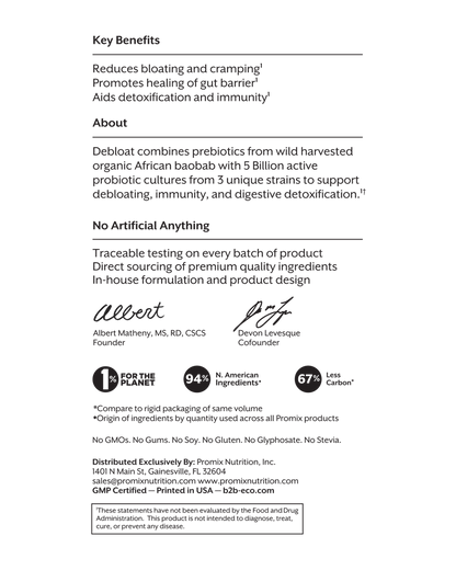 Debloat: Prebiotic + Probiotic